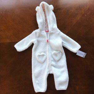 Fleece long sleeve onesie